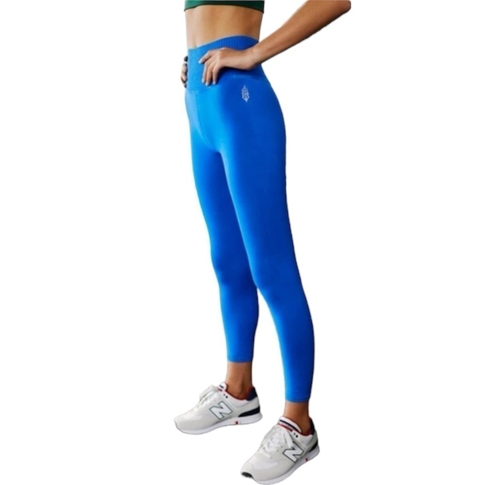 Free People High-Rise 7/8 Length Leggings Electric Blue Size …